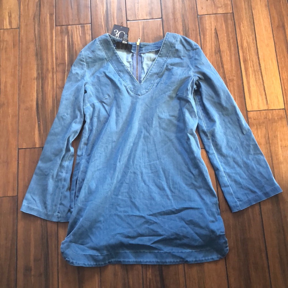 Denim long sleeve dress